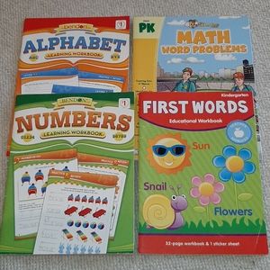 ❤ 🛍 4/$20-  4 pre-k and Kindergarten workbooks